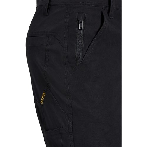 Black stretch cuffed work pants
