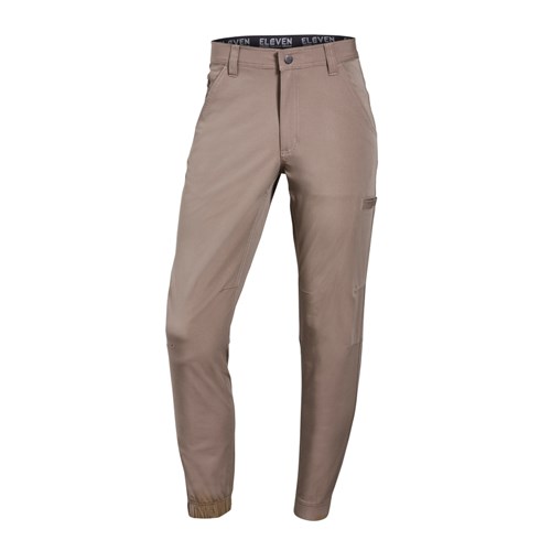 ELEVEN Workwear MoveMax Stretch Cuffed Pant  - Khaki