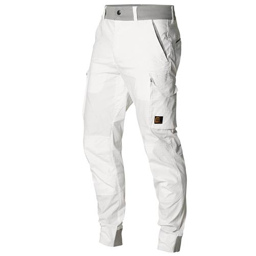 White lightweight cargo pants