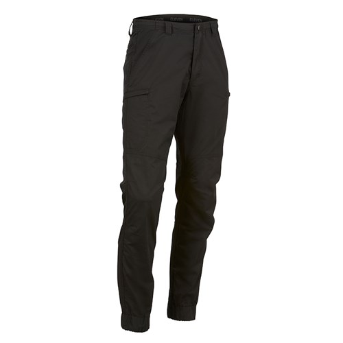 Black stretch cuffed work pants
