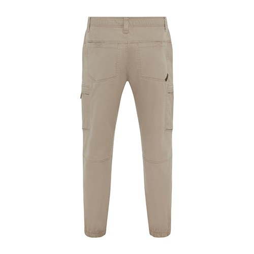 Khaki cuffed cargo pants