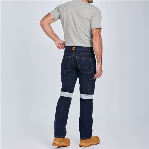 Work jeans with reflective tape lifestyle Rear