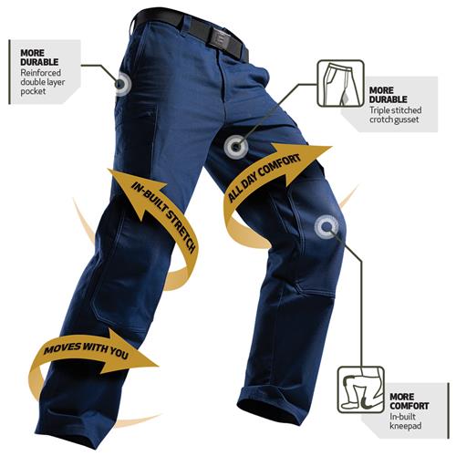 Cargo pants with built in knee pads