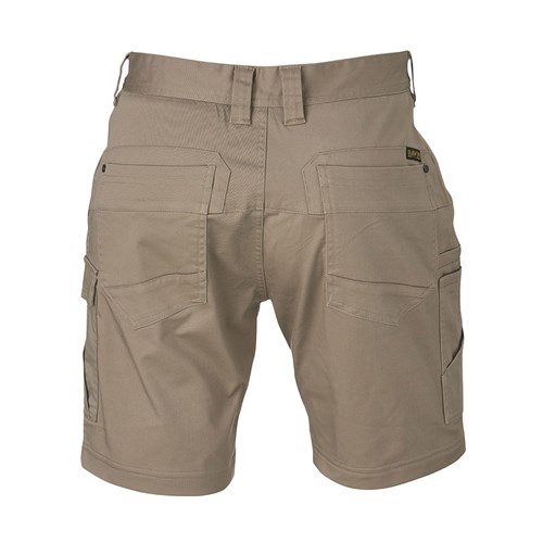 Stretch Work Shorts With 2 Side Cargo Pockets