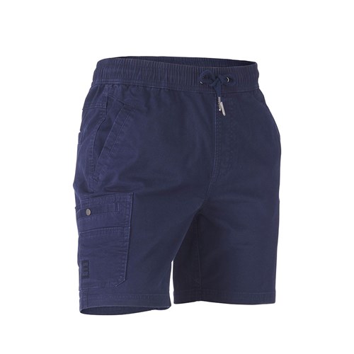 Men's work shorts with elastic waist