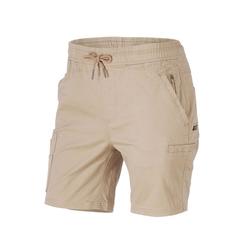 Men's elastic waist work shorts
