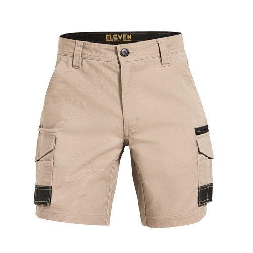 Kahki Contrast Panel Work Short
