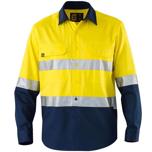 hi vis long sleeve drill shirt