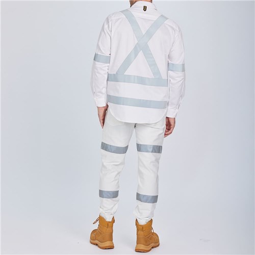 ELEVEN Workwear X Tape L/S Drill Shirt Lifestyle Rear