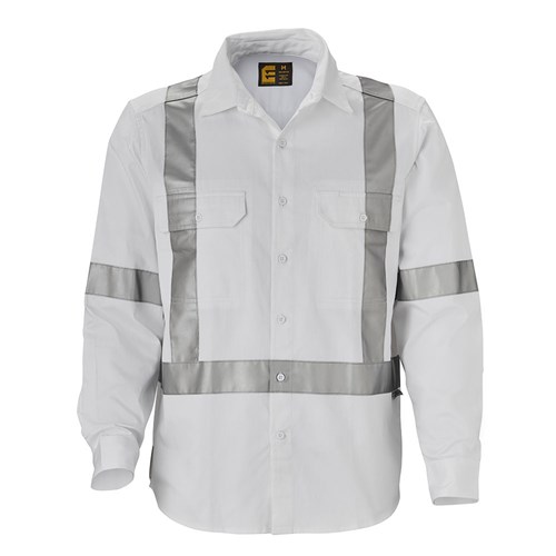 White Hi Vis Long Sleeve Shirt