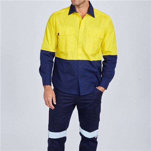 ELEVEN Workwear AEROCOOL Spliced Hi-Vis L/S Shirt