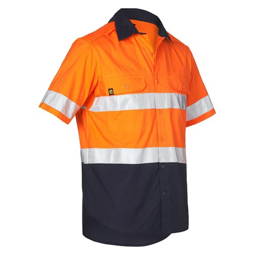 Hi-Vis Spliced Taped Short Sleeve Shirt