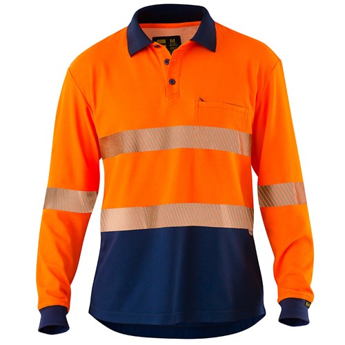 Organge hi vis reflective polo shirt