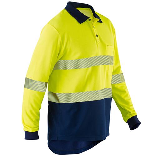 Yellow hi vis reflective polo shirt