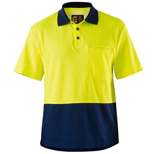 Yellow hi vis work polo shirts