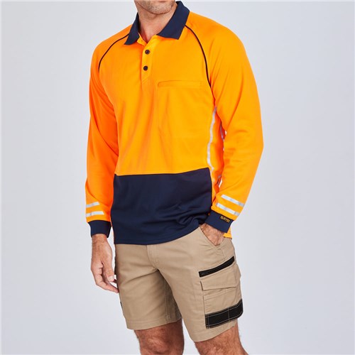 ELEVEN Workwear Spliced Hi-Vis Micromesh Polo Shirt - Lifestyle