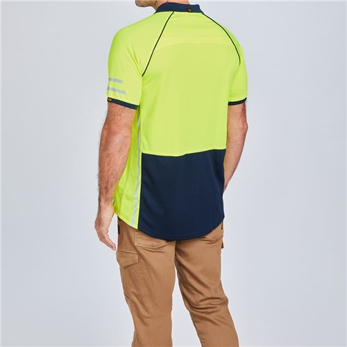 Orange Hi-Vis Polo Shirt - back