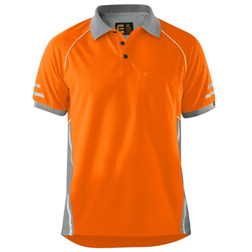 ELEVEN Workwear AEROCOOL Hi-Vis Polo Shirt - Orange