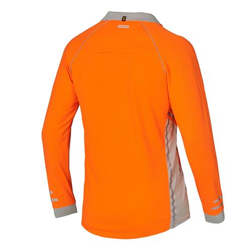 Orange hi vis long sleeve polo shirt