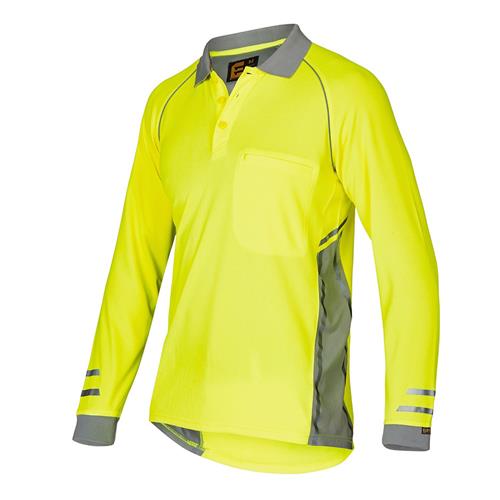 Yellow hi vis polo shirts long sleeve