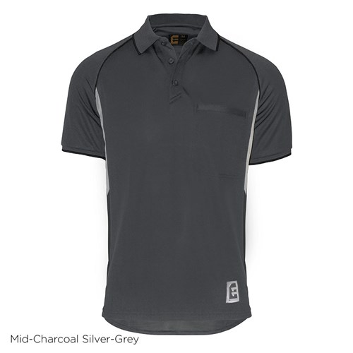 ELEVEN Workwear AEROCOOL Team Polo - Mid Charcoal Silver