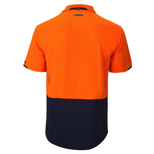 Orange hi vis short sleeve polo