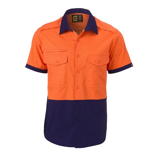 Orange hi vis short sleeve shirts