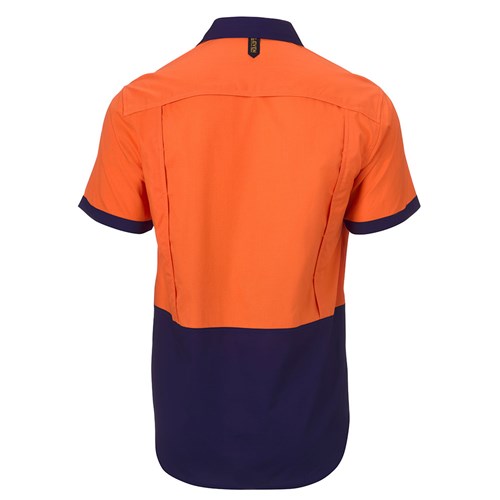 Orange Hi Vis ripstop cotton shirt