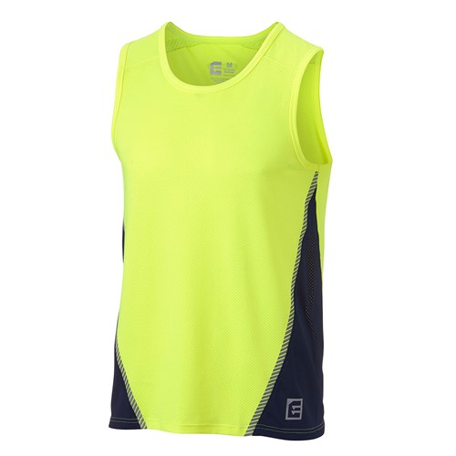 Hi Vis AEROCOOL Spliced Singlet - Yellow