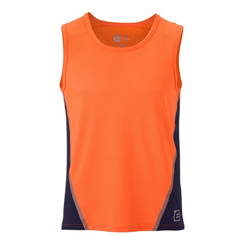 Hi Vis AEROCOOL Spliced Singlet - Orange