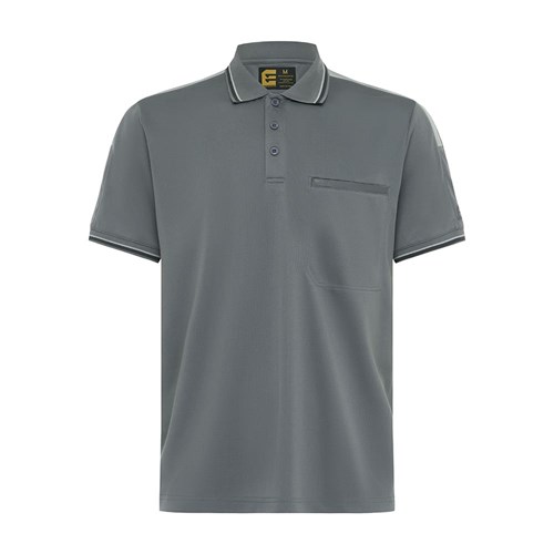 S/SeamPanel Aerochill Short Sleeve Polo - Grey