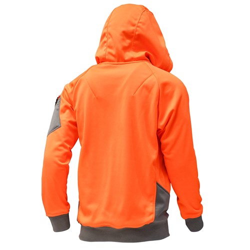 hi vis 1/4 zip fleece hoodie