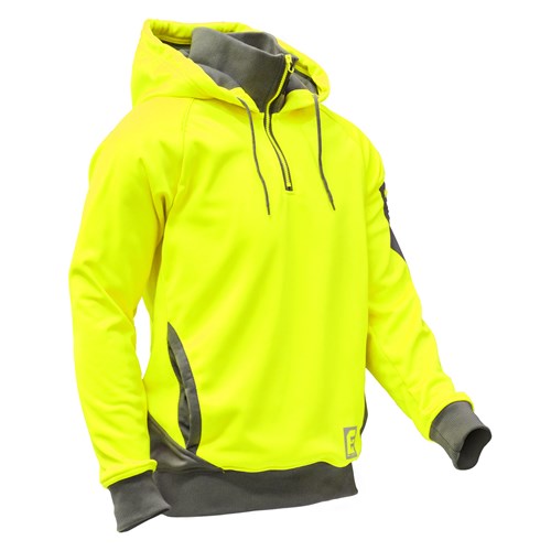 zip up hi vis hoodie