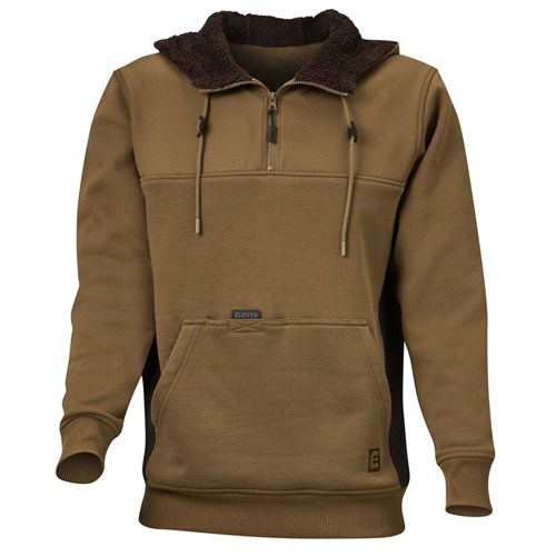Contrast Panel Hoodie - Olive Black