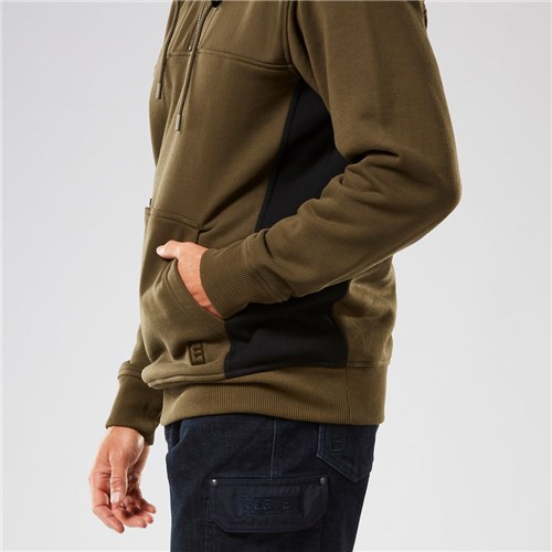 Cotton Fleece Contrast Panel Hoodie