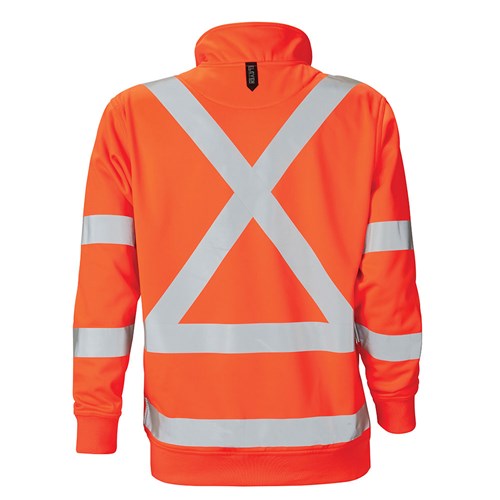 ELEVEN Workwear 'X' Taped Hi-Vis QTR Zip Pullover