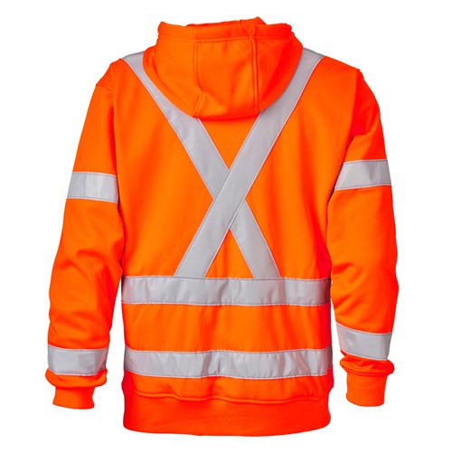 Day/Night compliant hoodie with X back reflective tape