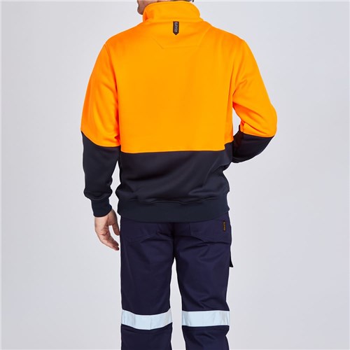 Hi Vis Water Resistant Pullover - Orange Lifestyle Rear
