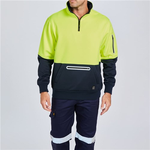 Hi Vis Water Resistant Pullover - Yellow Lifestyle