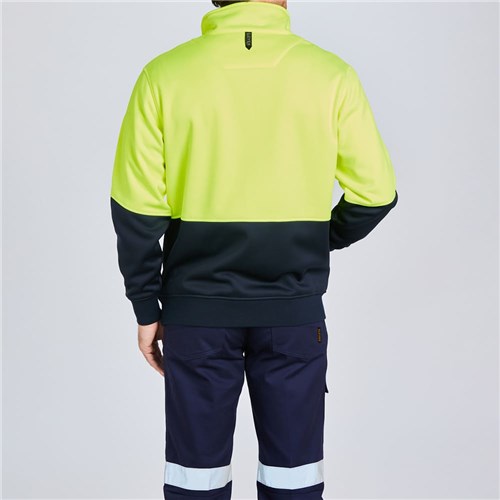 Hi Vis Water Resistant Pullover - Yellow Lifestyle Rear