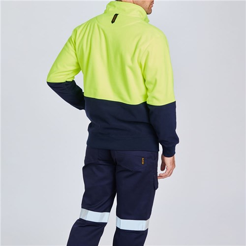 ELEVEN Bonded Fleece Qtr Zip Pullover Lifestyle Rear