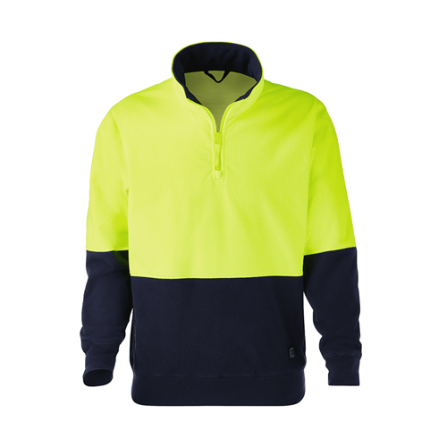 Quarter Zip Fleece Pullover - Yellow