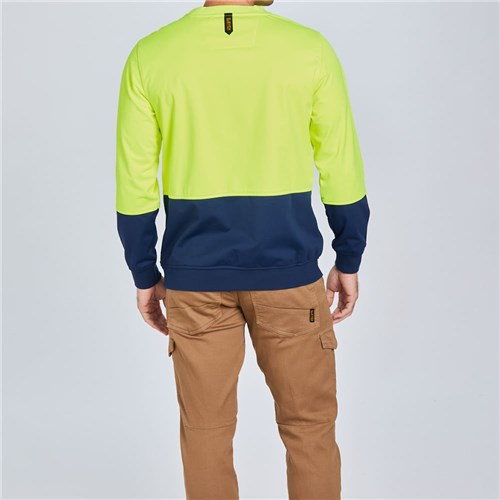 ELEVEN Workwear CrewNeck w KPockets Pullover Lifestyle Rear