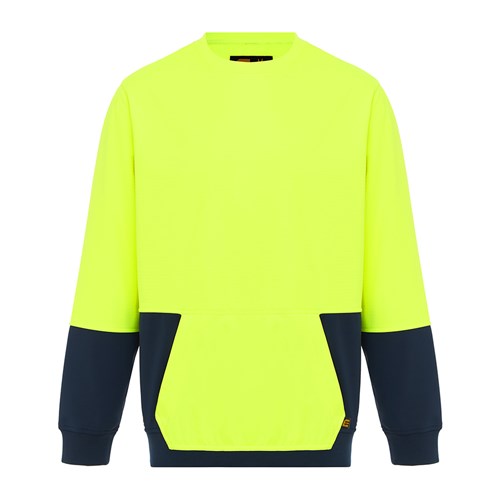 Water Resistant CrewNeck Pullover - Yellow