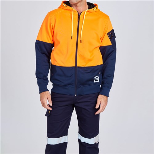 ELEVEN Workwear Evolution Hi-Vis Spliced Hoodie - Zipper