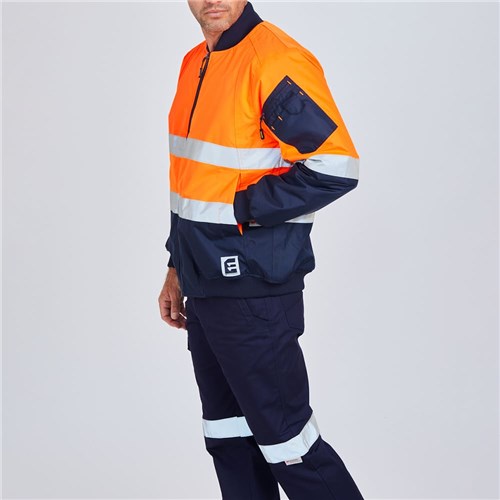 ELEVEN Workwear Hi-Vis Spliced 3M™ 'Hoop' Taped Bomber Jacket - Lifestyle