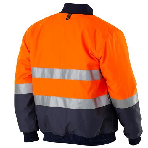 Taped hi-vis bomber jacket