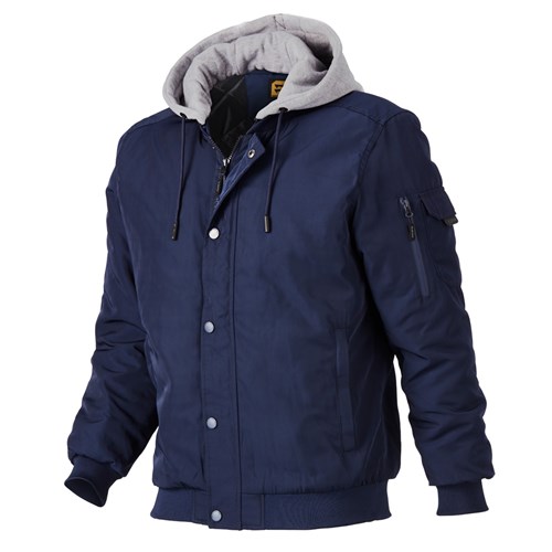 ELEVEN Workwear Quilted Bomber Jacket w/ Detachable Hood