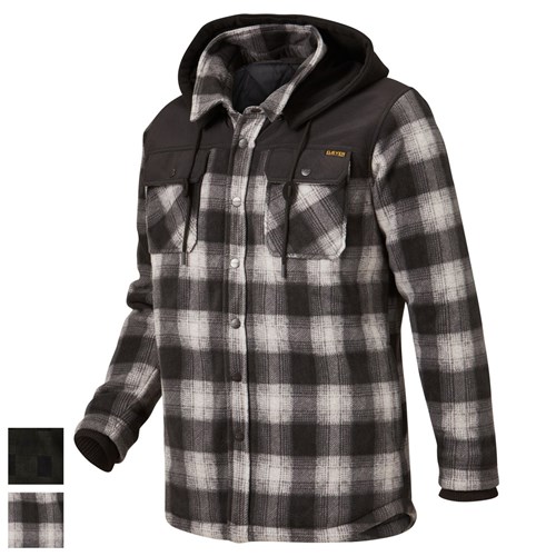 checked fleece jacket