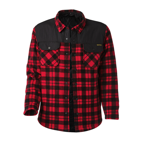 ELEVEN Workwear Polar Fleece Jacket - Black Red Check